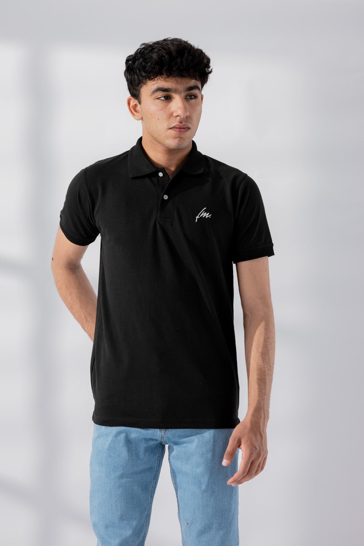 Classic Stripped Polo Black