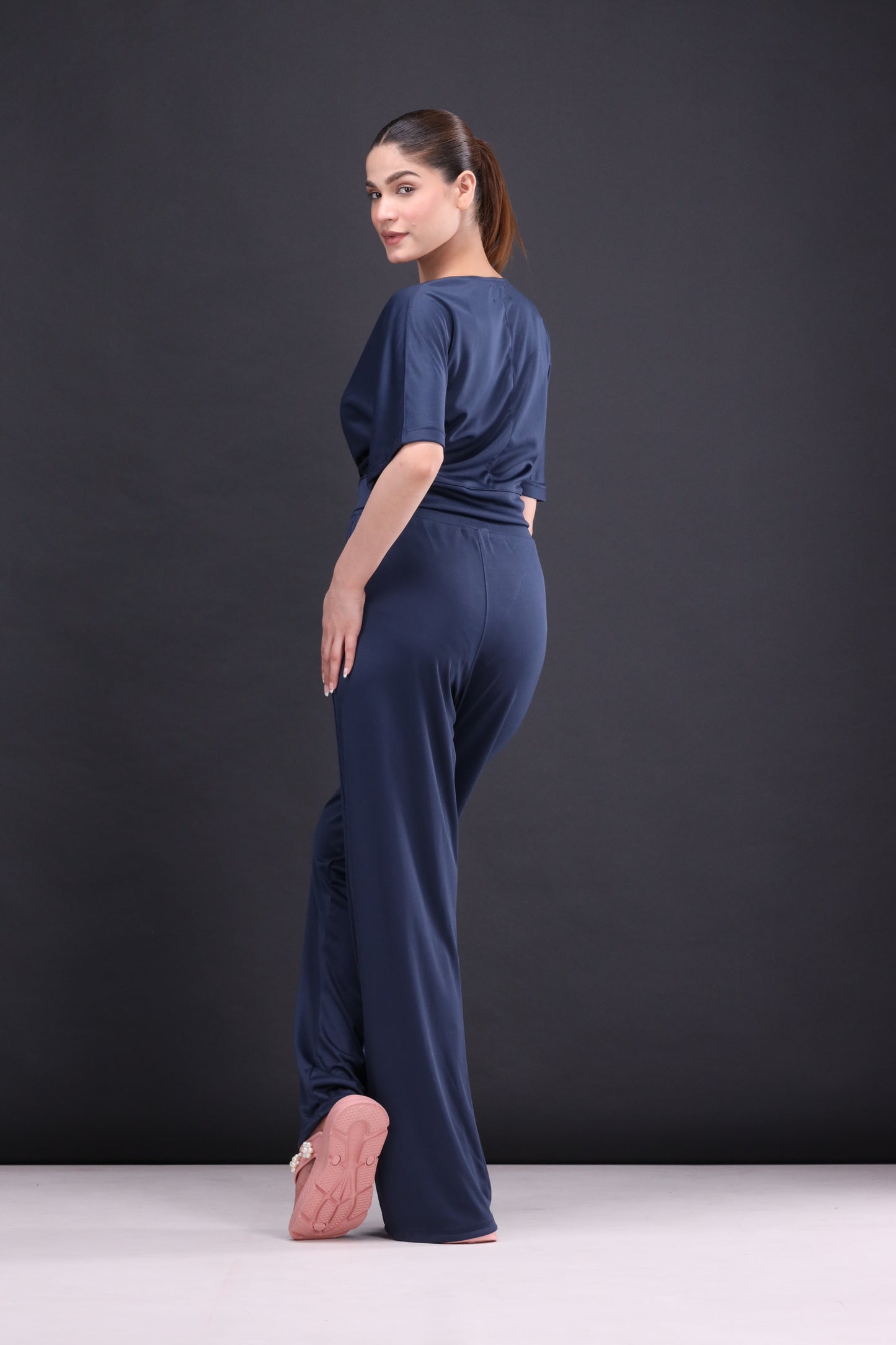 Navy blue formal cord set