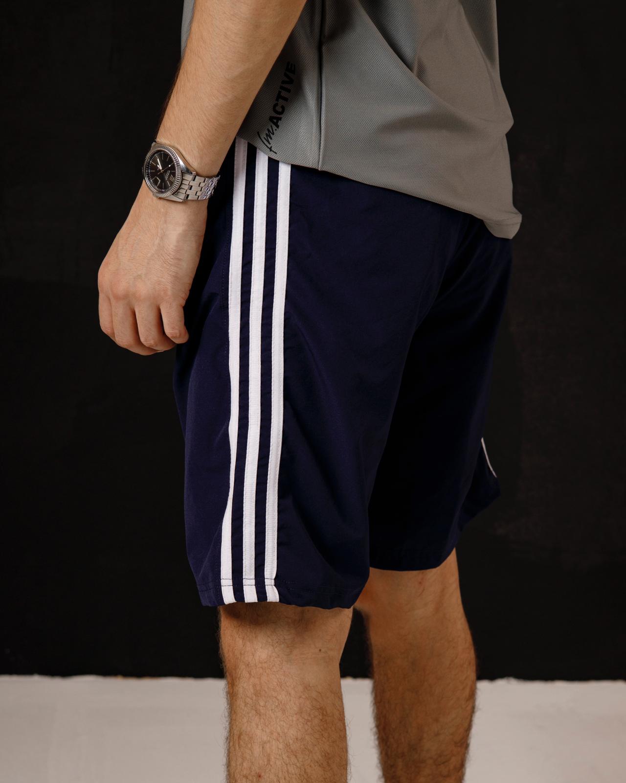 Blue stripped runner shorts