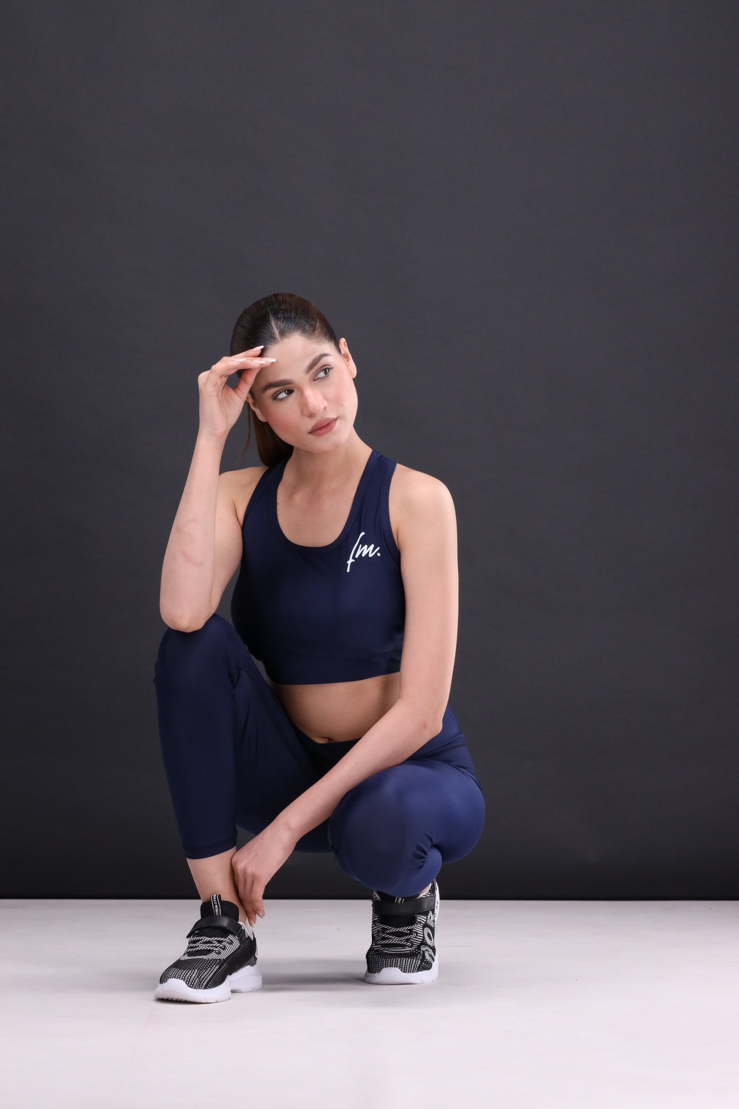 Navy blue sports bra