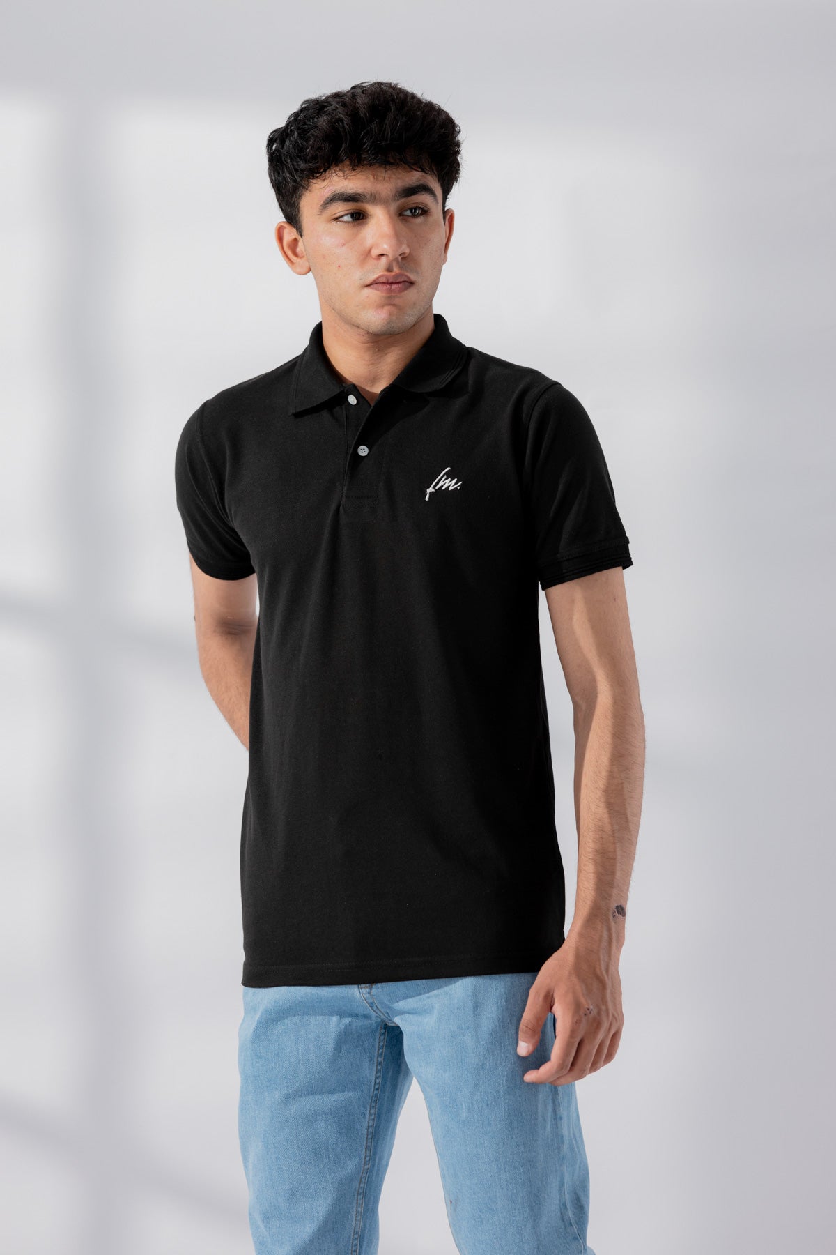 Classic Stripped Polo Black