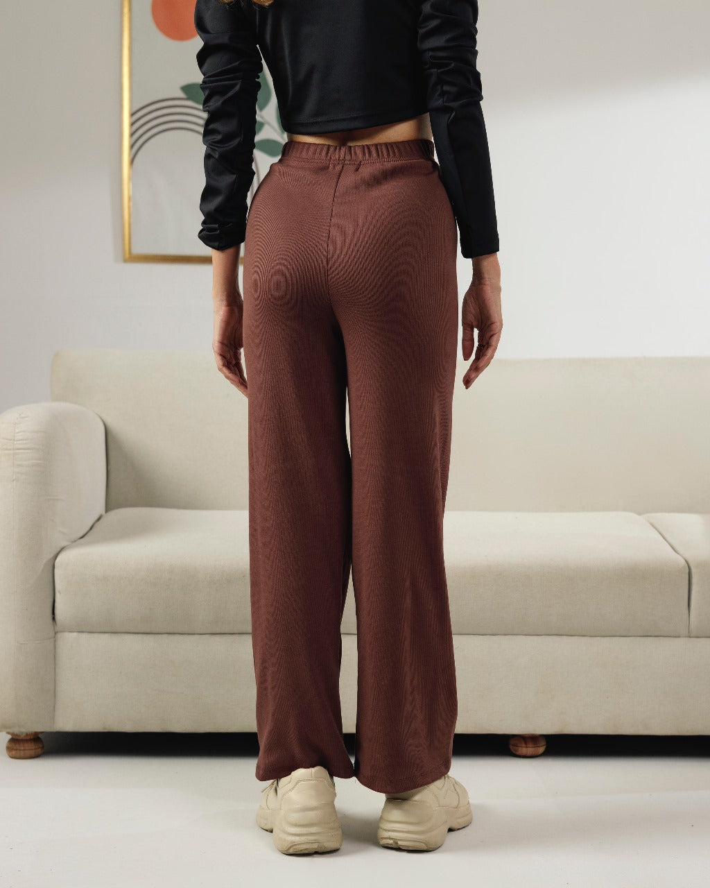 Ribbed trouser brown
