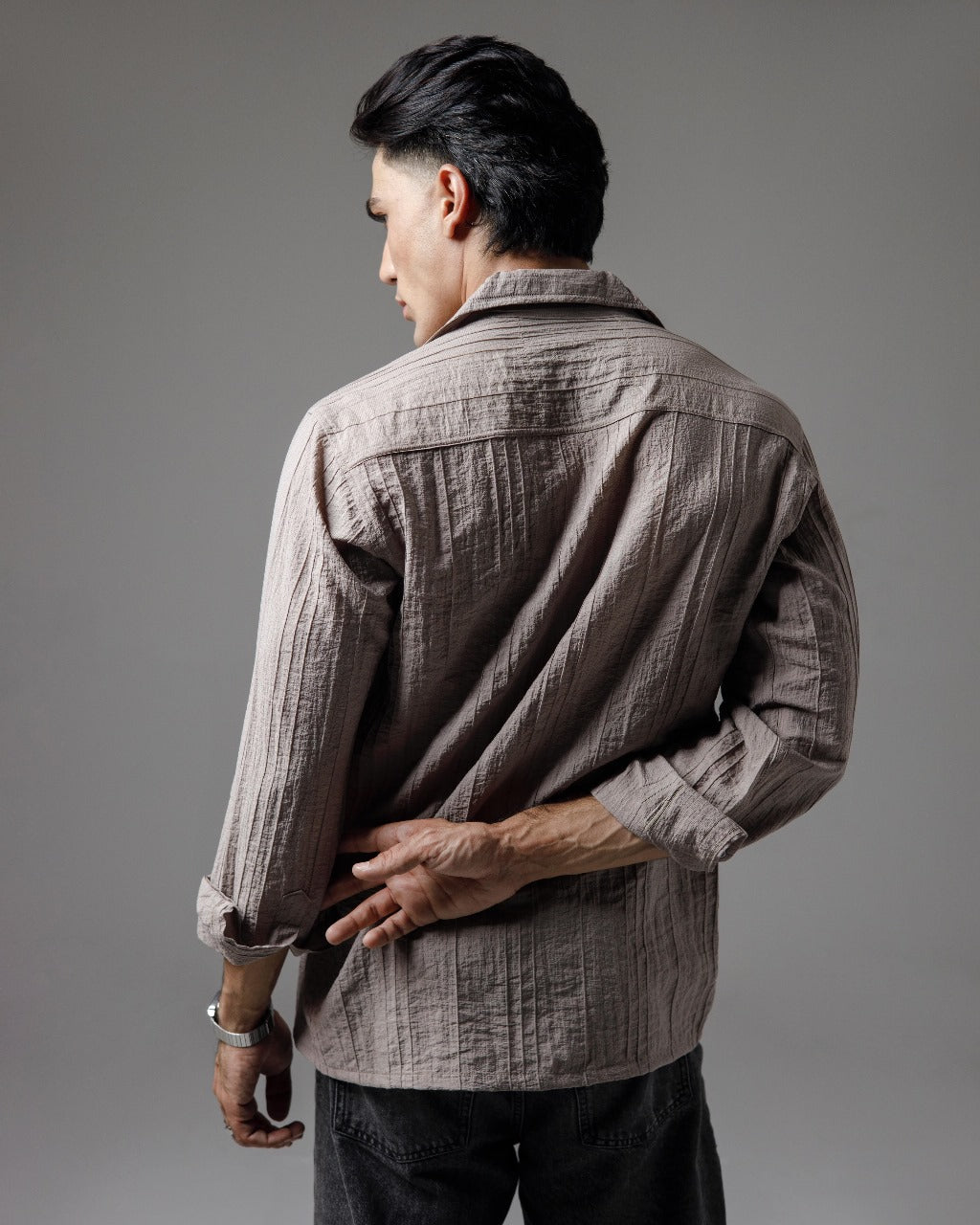 Beige silhoutte Cuban shirt