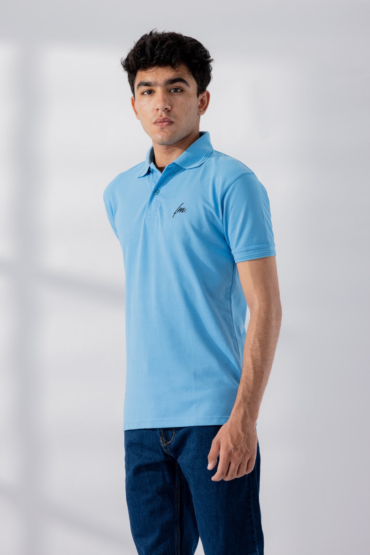 Classic Stripped Polo Sky Blue