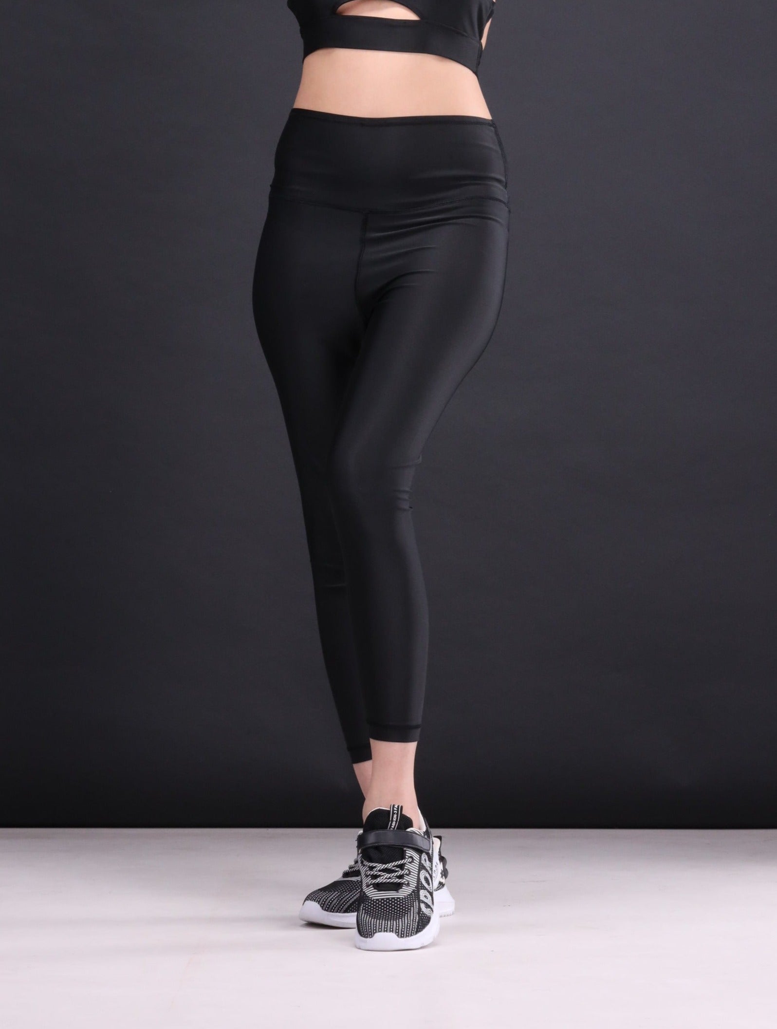 Hecate Black Interlacing Sports yoga legging