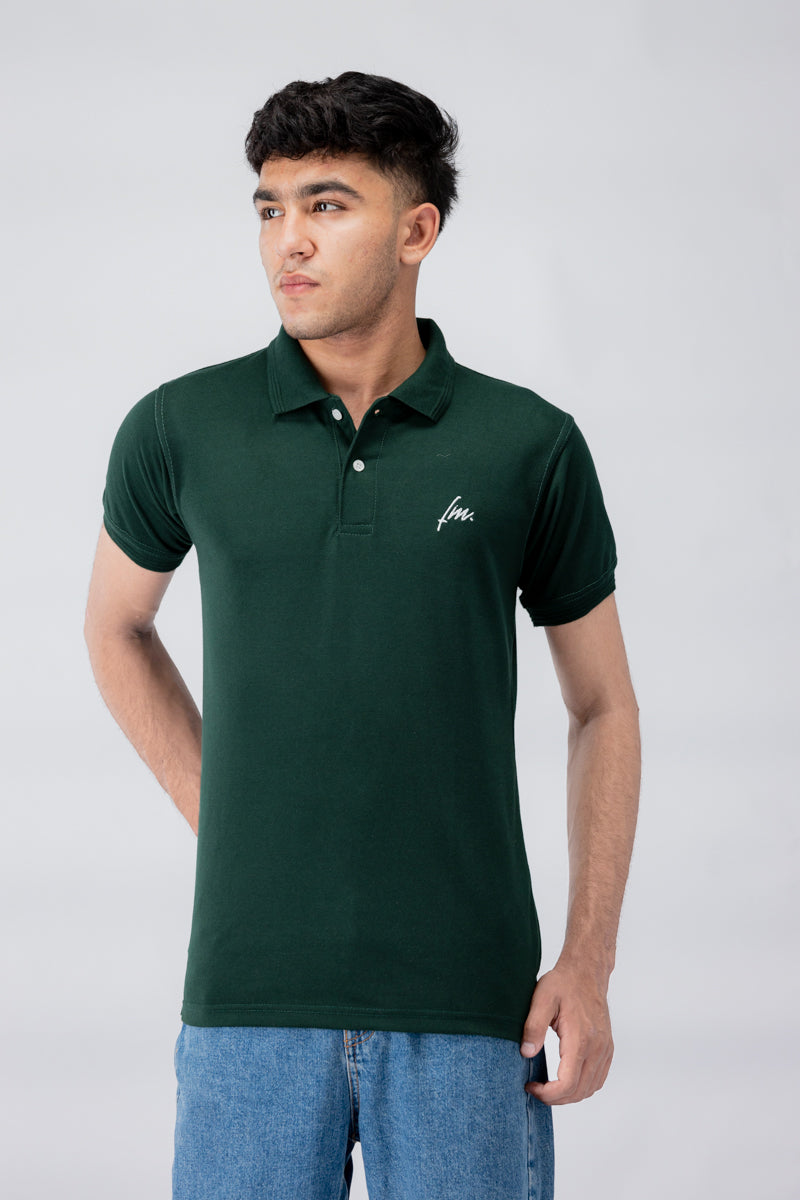 Classic Green Stripped Polo