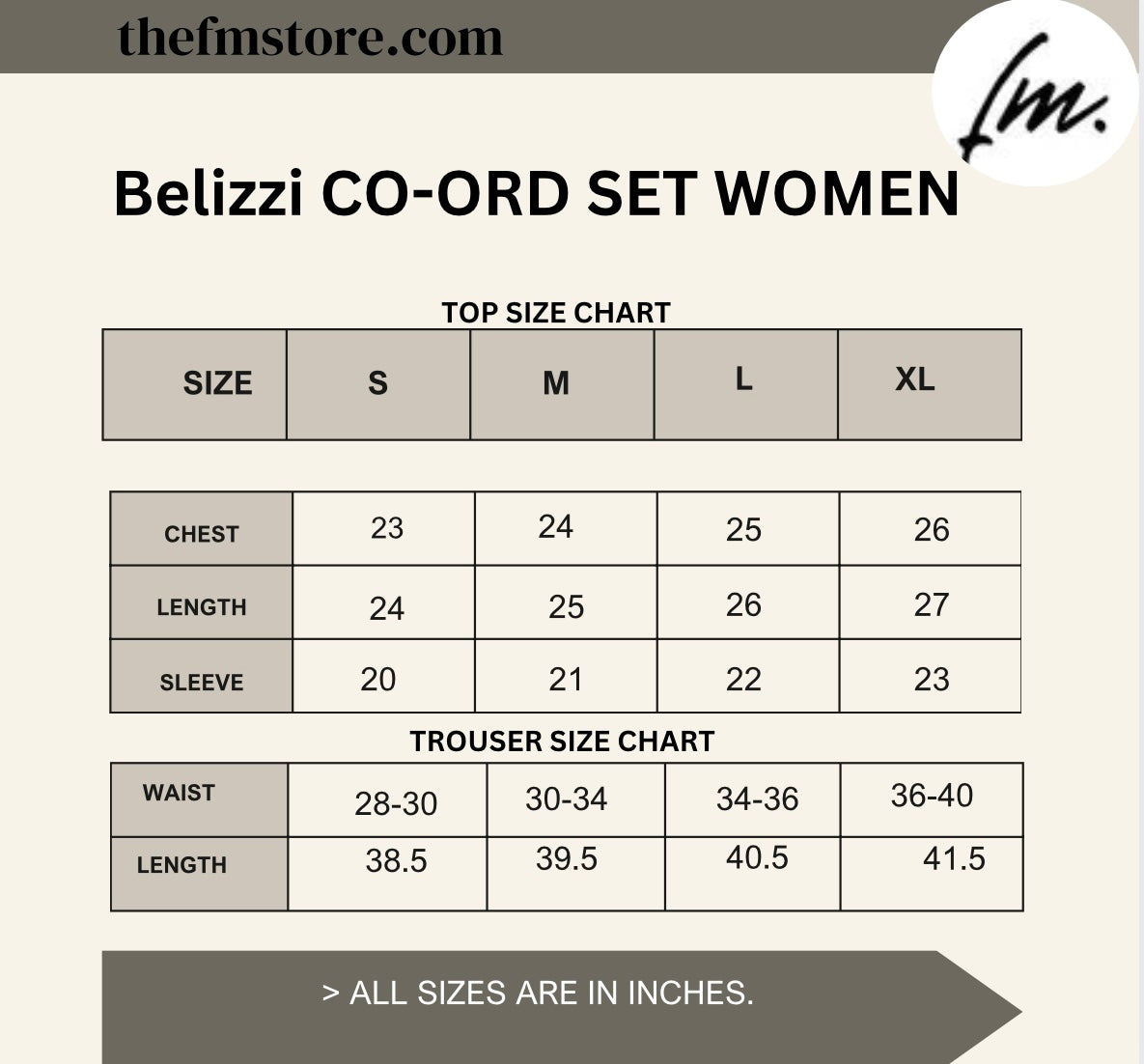 Belizzi Beige CO-ORD SET