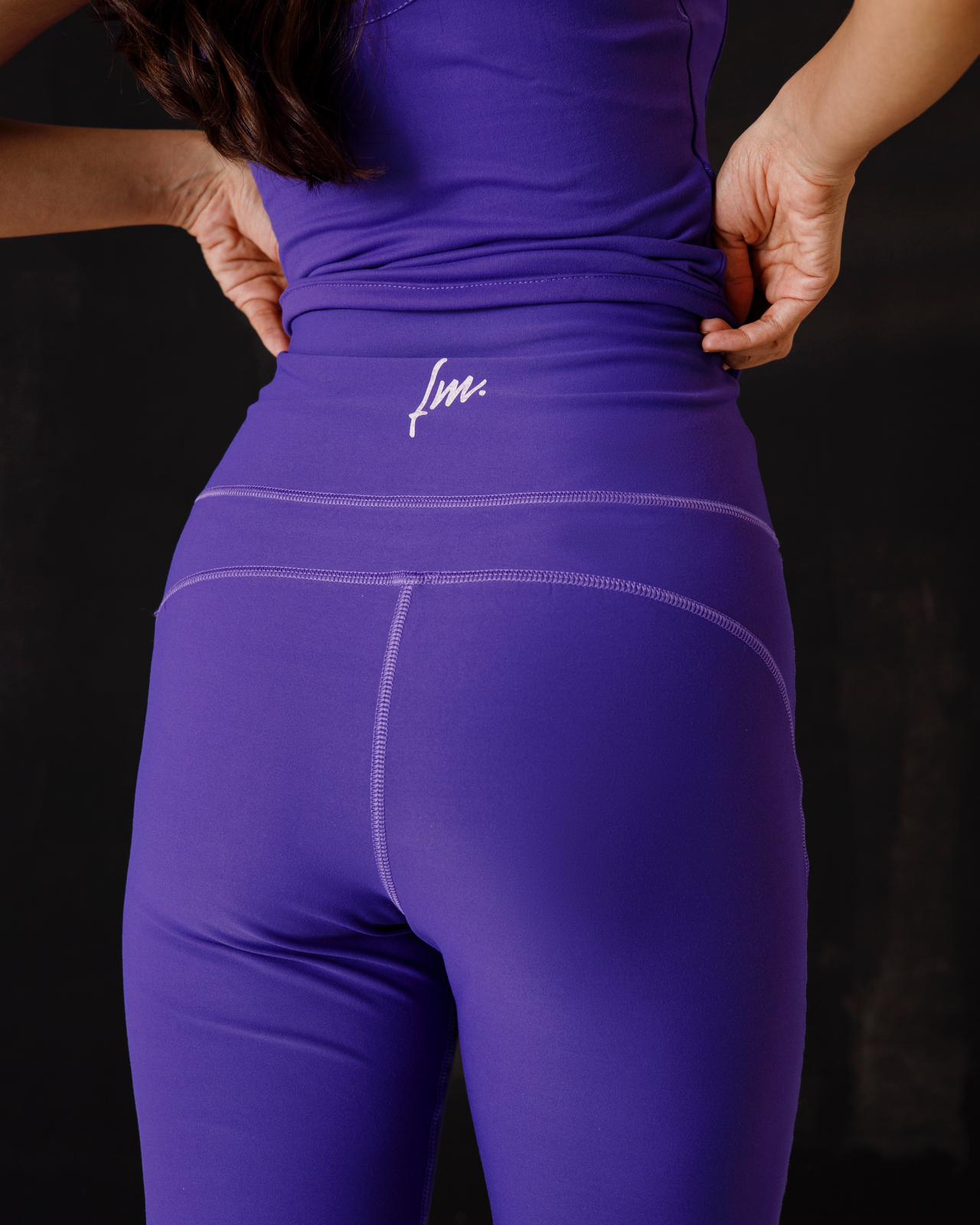 Purple zipper top and leggings