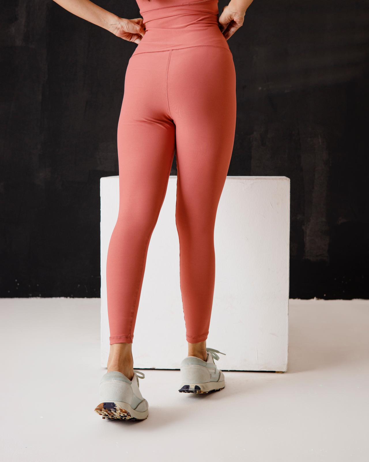 Dusty pink sports bra and legging