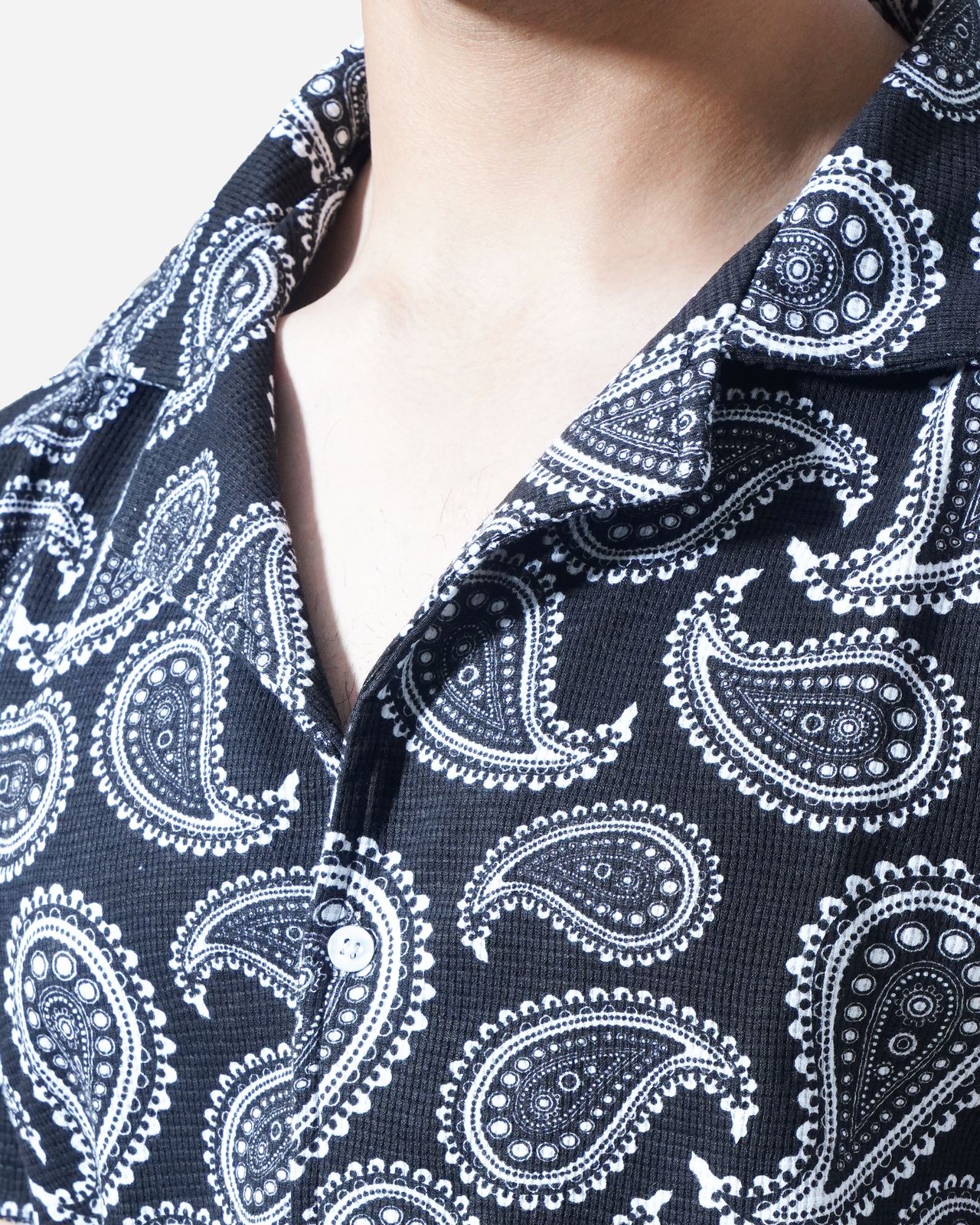 Snake textured cuban shirt