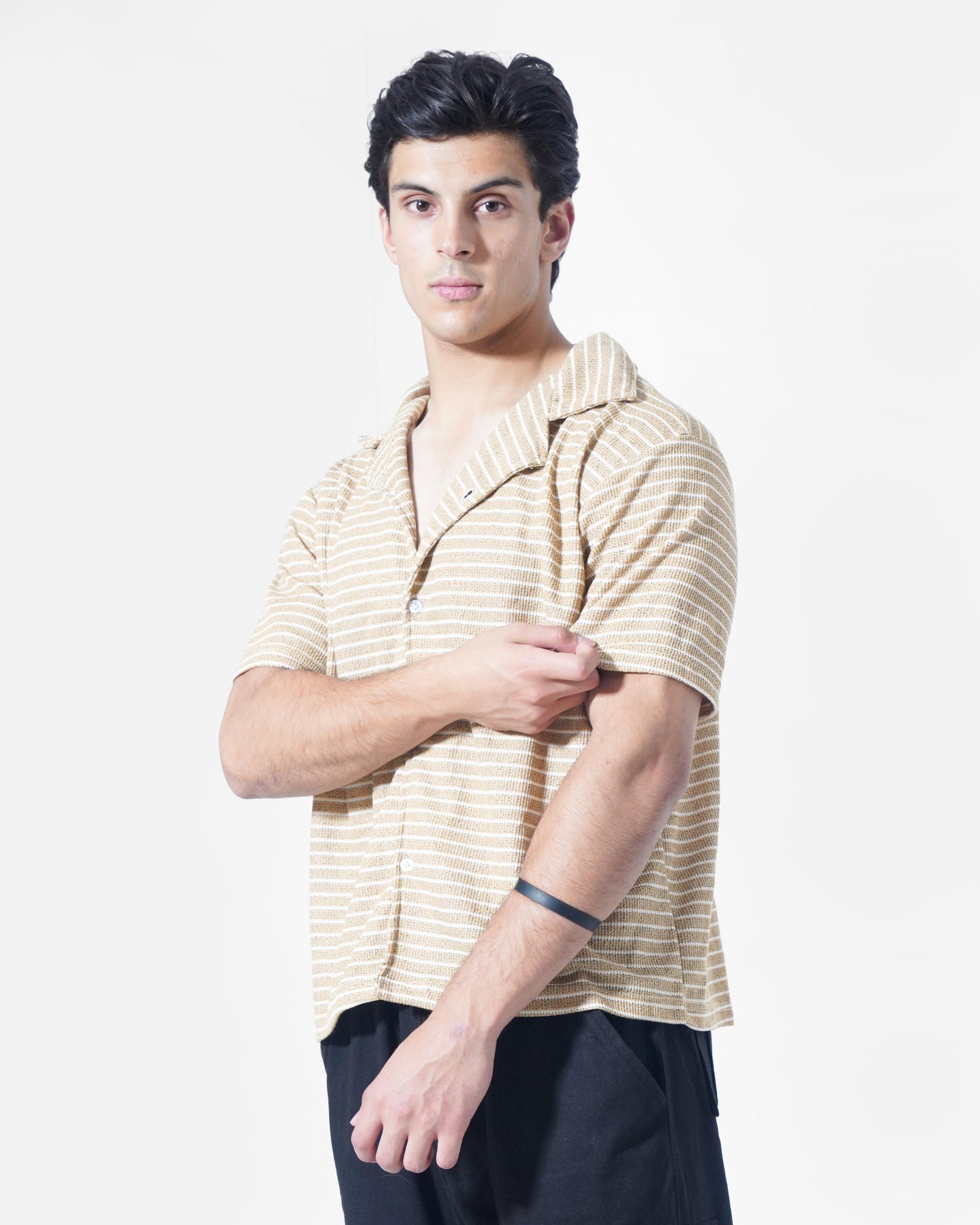 Beige crochet shirt
