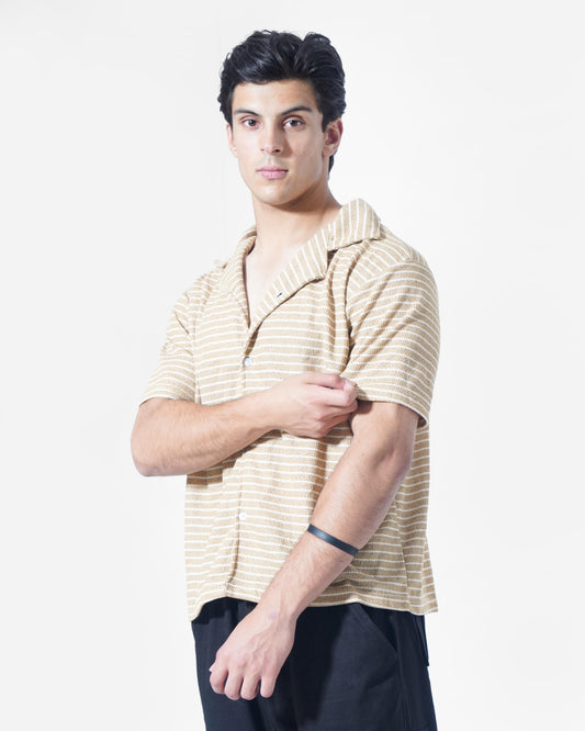 Beige crochet shirt