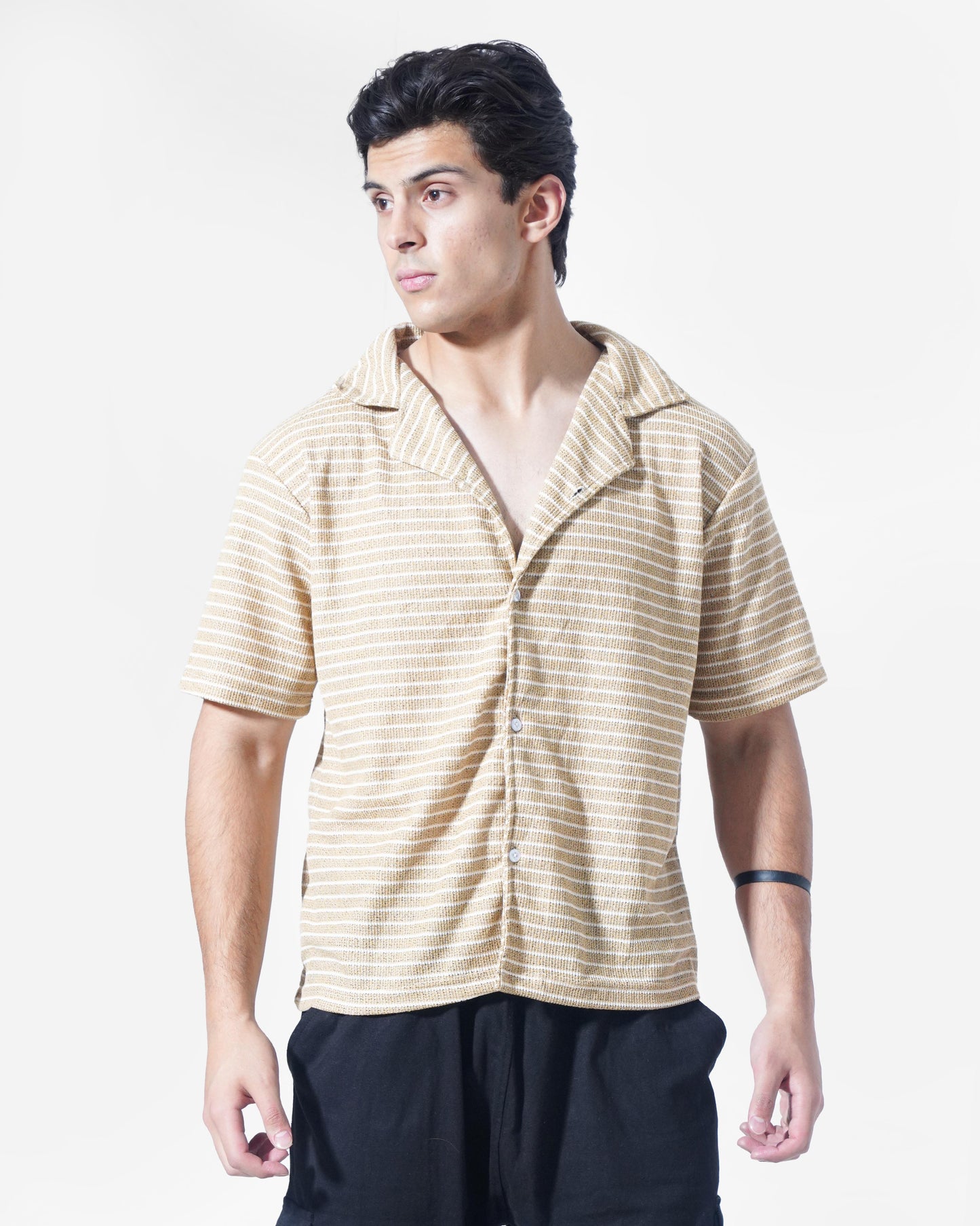 Beige crochet shirt