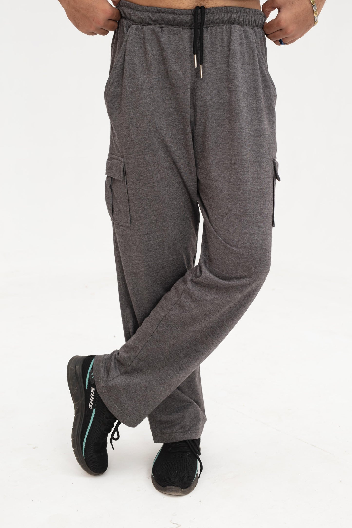 Melange cargo trouser