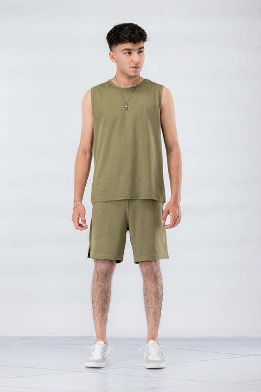 Men B-Fit Muscle Up Top and Short Set