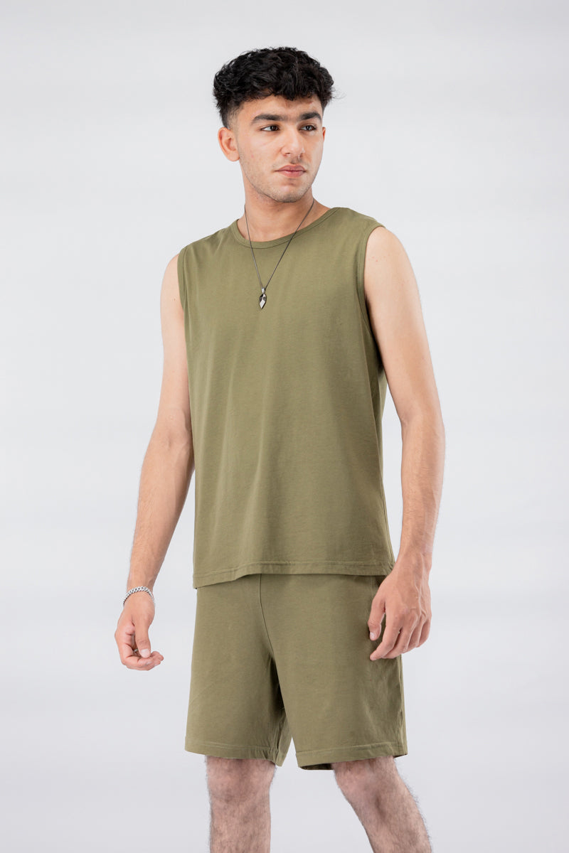 Men B-Fit Muscle Up Top and Short Set