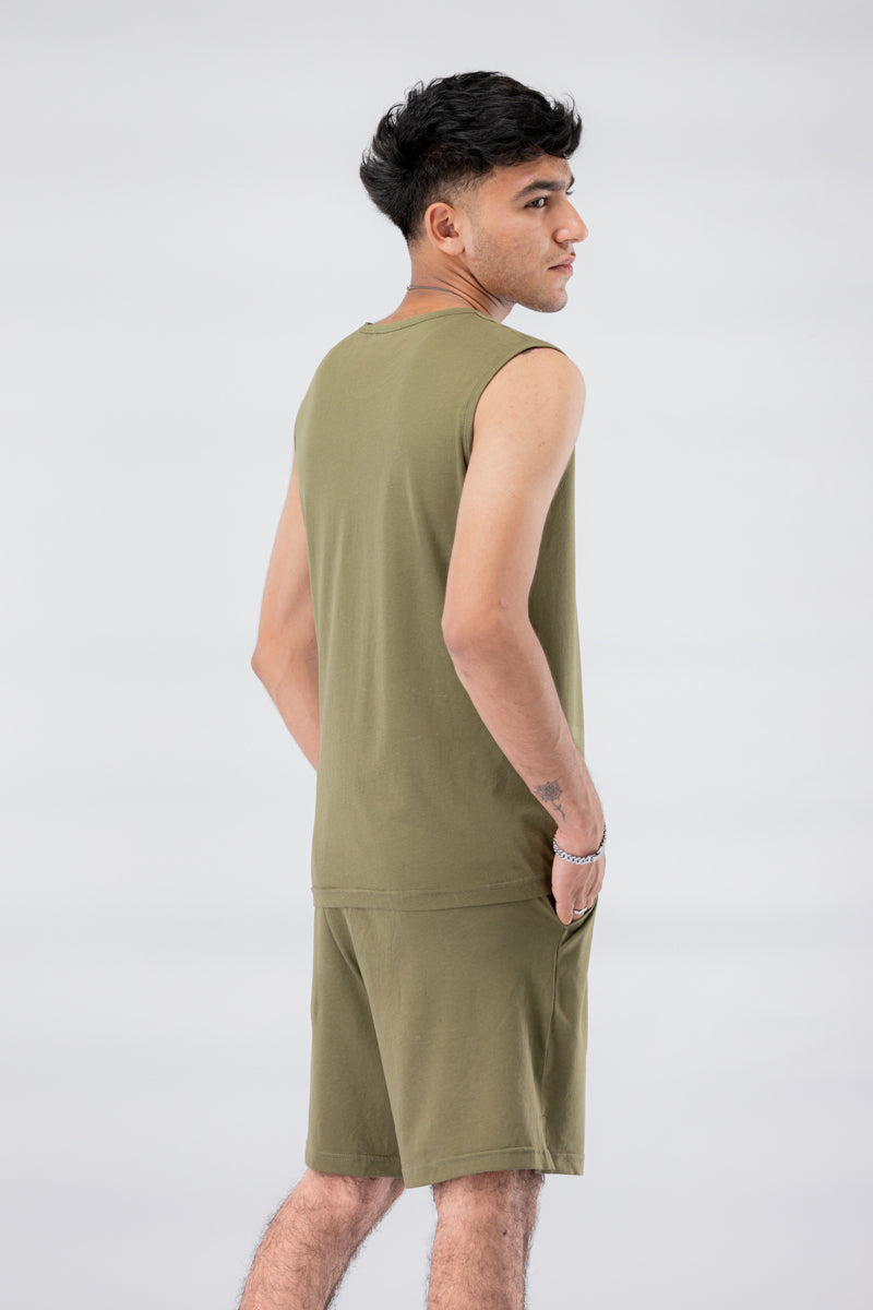 Men B-Fit Muscle Up Top and Short Set