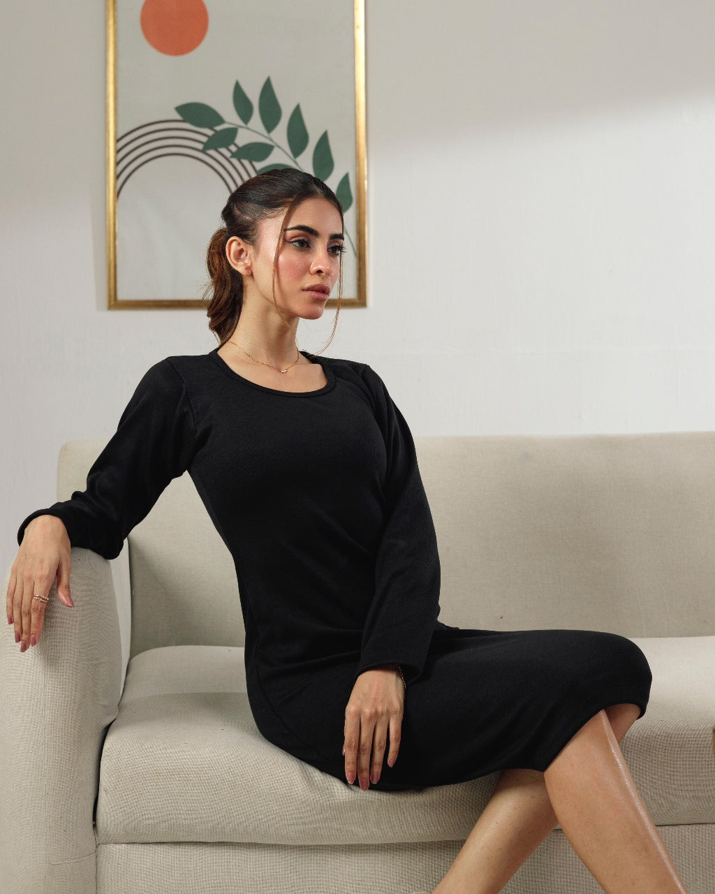 Black Ribbed Bodycon