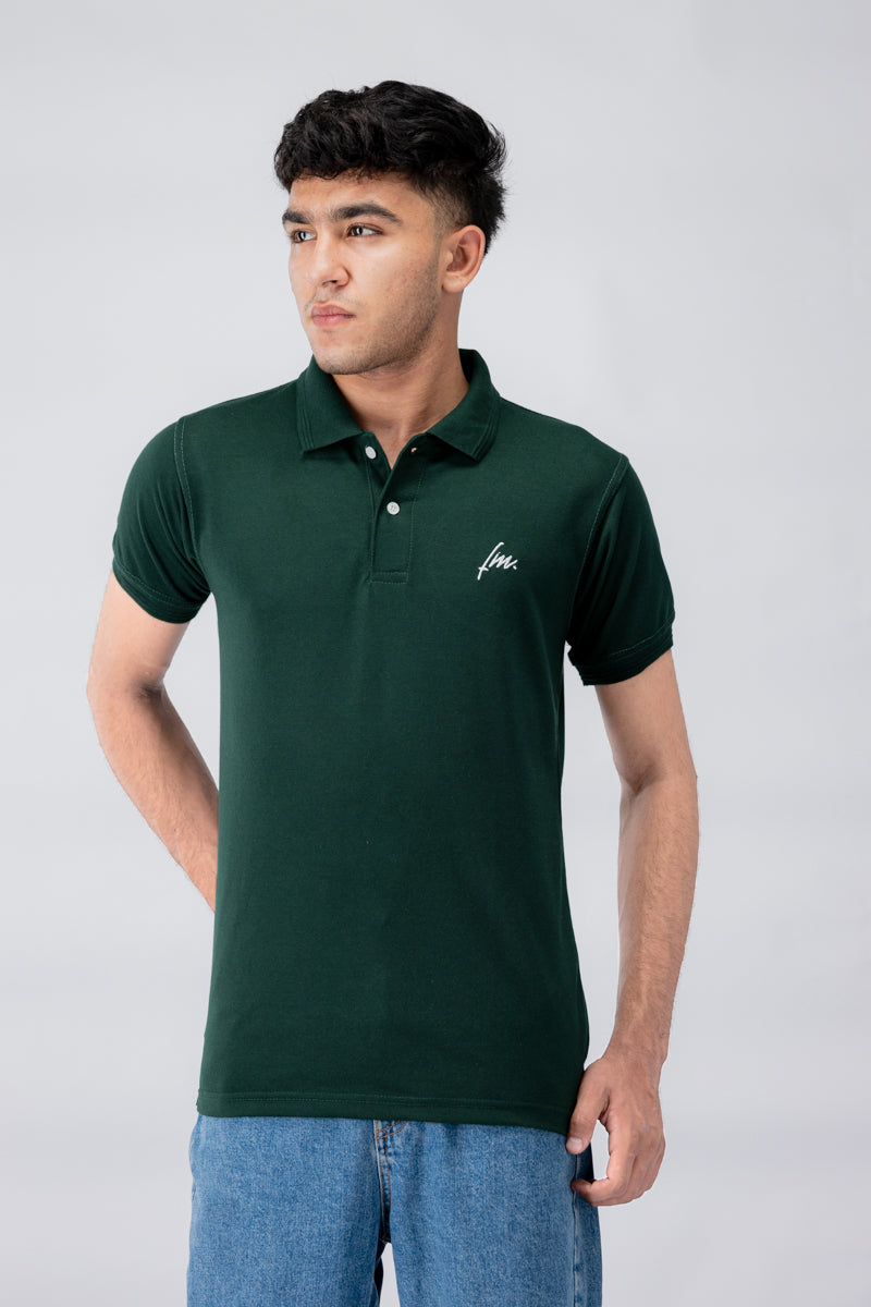 Classic Green Stripped Polo