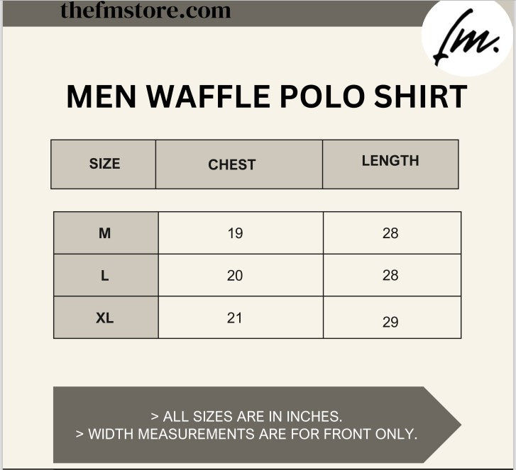 Navy blue waffle polo shirt